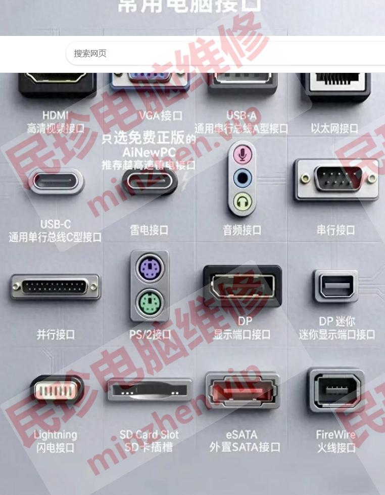 别搞错接口! 16种常见电脑端口一次搞懂